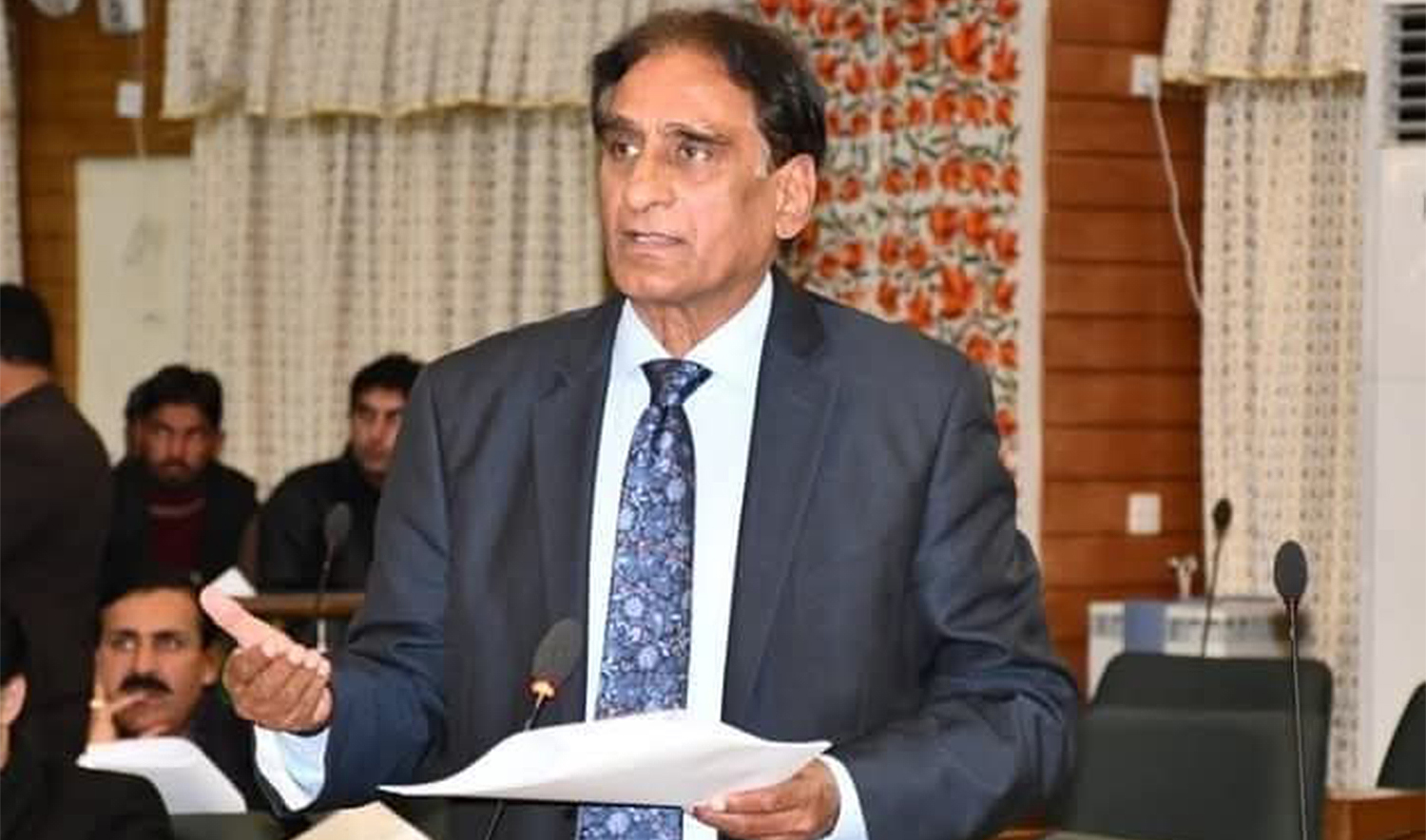 The picture shared by Pakistan Peoples Party's X account on January 26, 2025, shows Azad Kashmir’s Speaker Chaudhry Latif Akbar. (@PPPPunjabSM1/File)