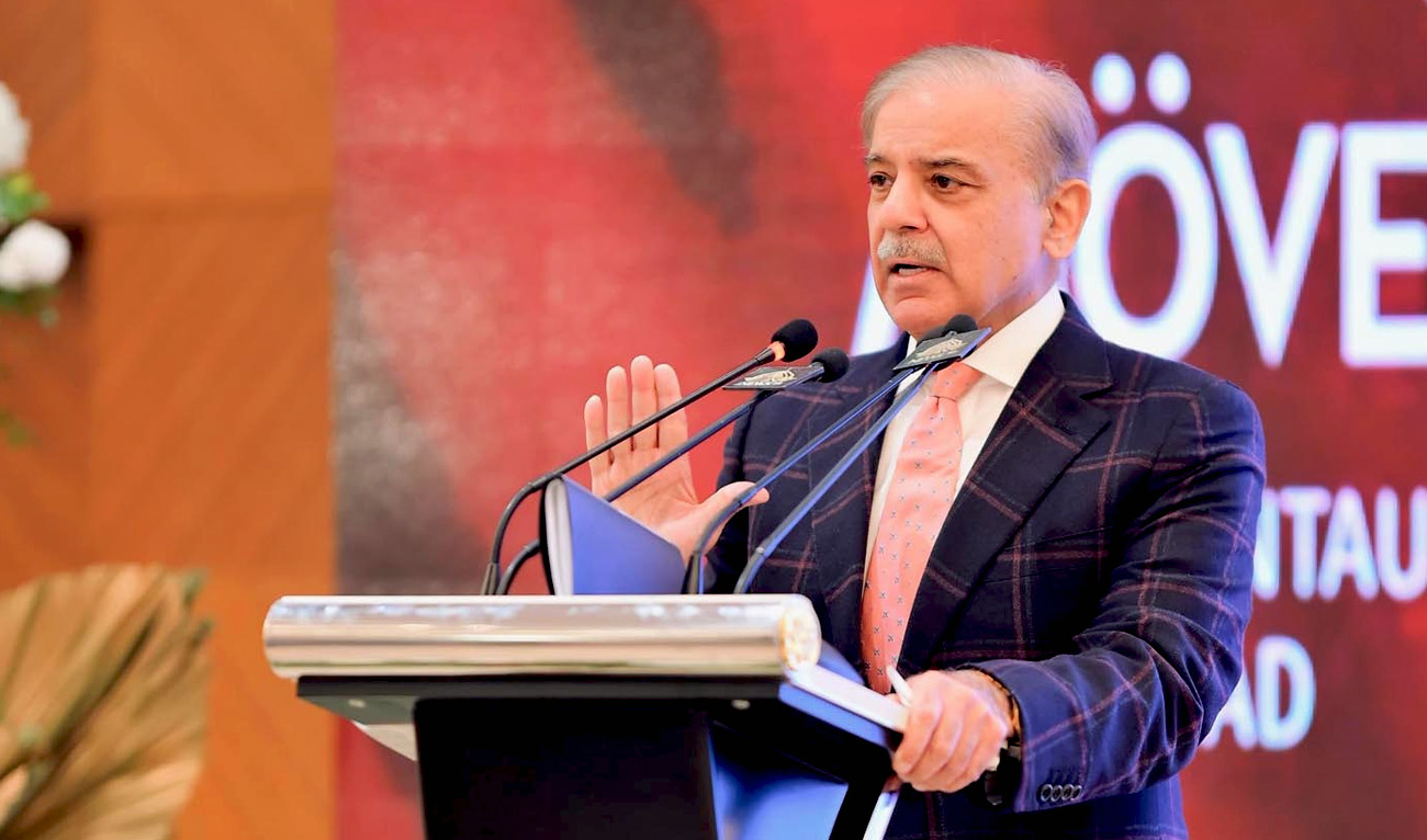 Prime Minister Shehbaz Sharif addresses the inaugural ceremony of an international hotel in Islamabad, Pakistan, on January 27, 2025. (PID)
