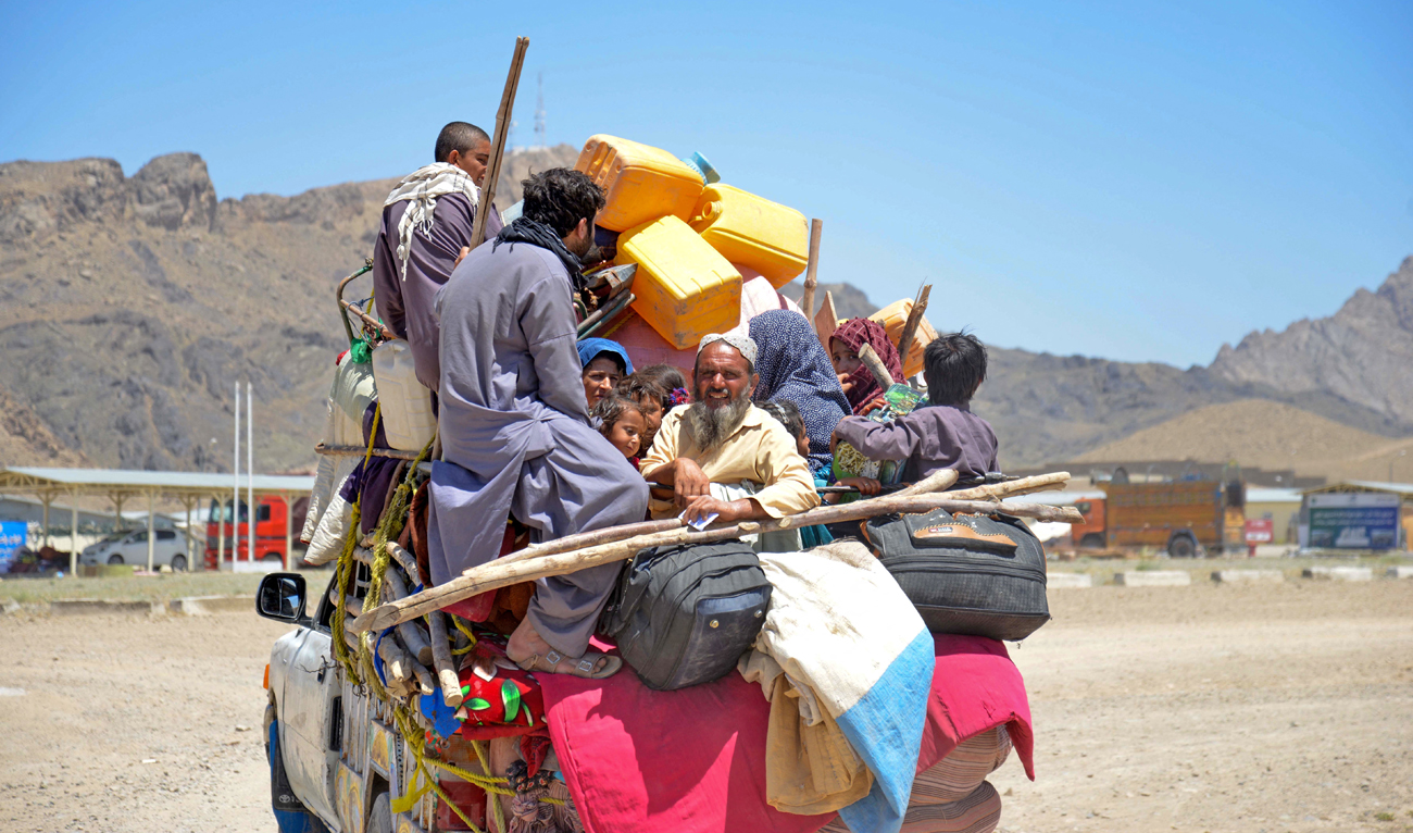 Afghan refugees arrive from Pakistan in Takhta Pul district of Kandahar province on May 22, 2024. (AFP/File)