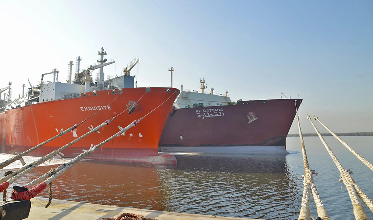 The picture posted on March 6, 2016 by Qatar Engergy shows Qatargas delivering its first Liquefied Natural Gas (LNG) cargo to Port Qasim, Pakistan. (Qatar Engergy/File)