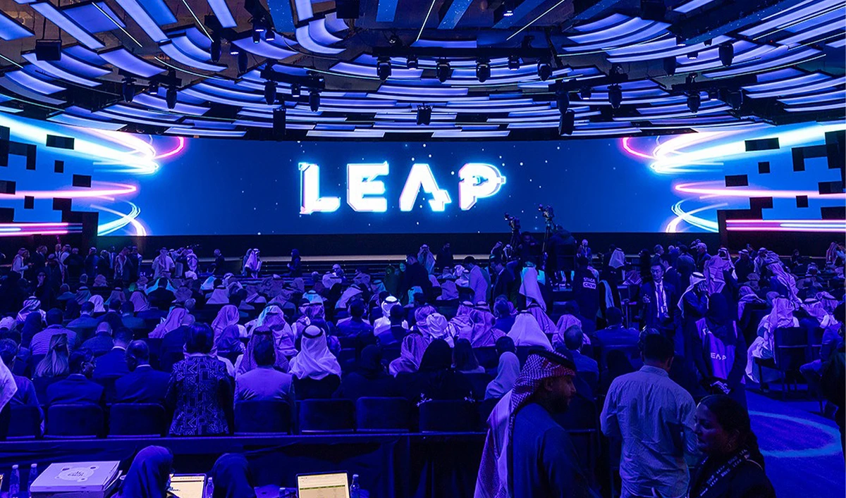 Participants attend a session at LEAP 2025 tech conference in Riyadh, Saudi Arabia, on February 9, 2025. (LEAP)
