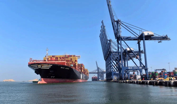 In this handout photo, taken and released by Karachi Port Trust, a container ship is docked at the Karachi Port in Karachi on May 29, 2024. (Photo courtesy: KPT/File)