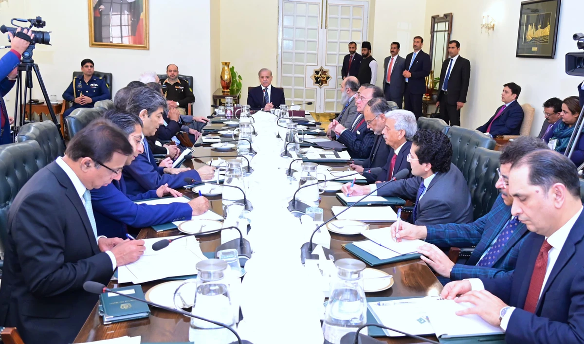 Pakistan Prime Minister Shehbaz Sharif chairs a meeting of the Economic Advisory Council in Islamabad on February 19, 2025. (Photo courtesy: PMO)