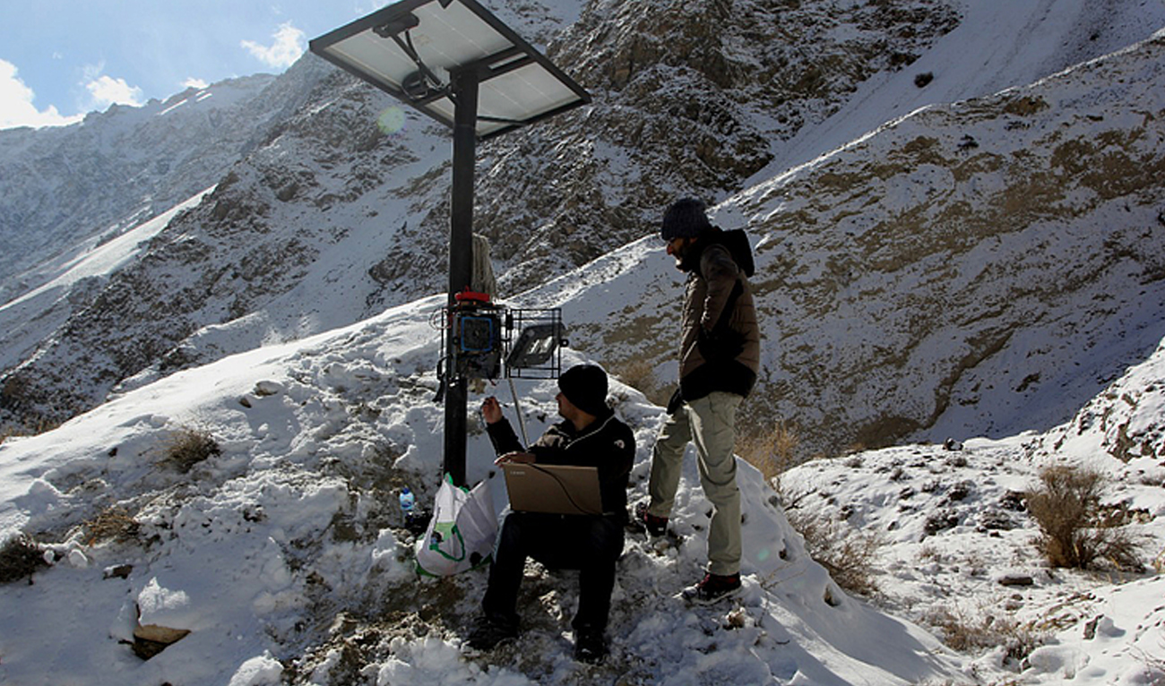 This file photo, released by the World Wildlife Fund-Pakistan on October 23, 2024, shows WWF team members installing AI-cameras for reducing attacks on endangered snow leopards in Pakistan’s northern Gilgit-Baltistan region. (Photo courtesy: WWF-Pakistan/File)
