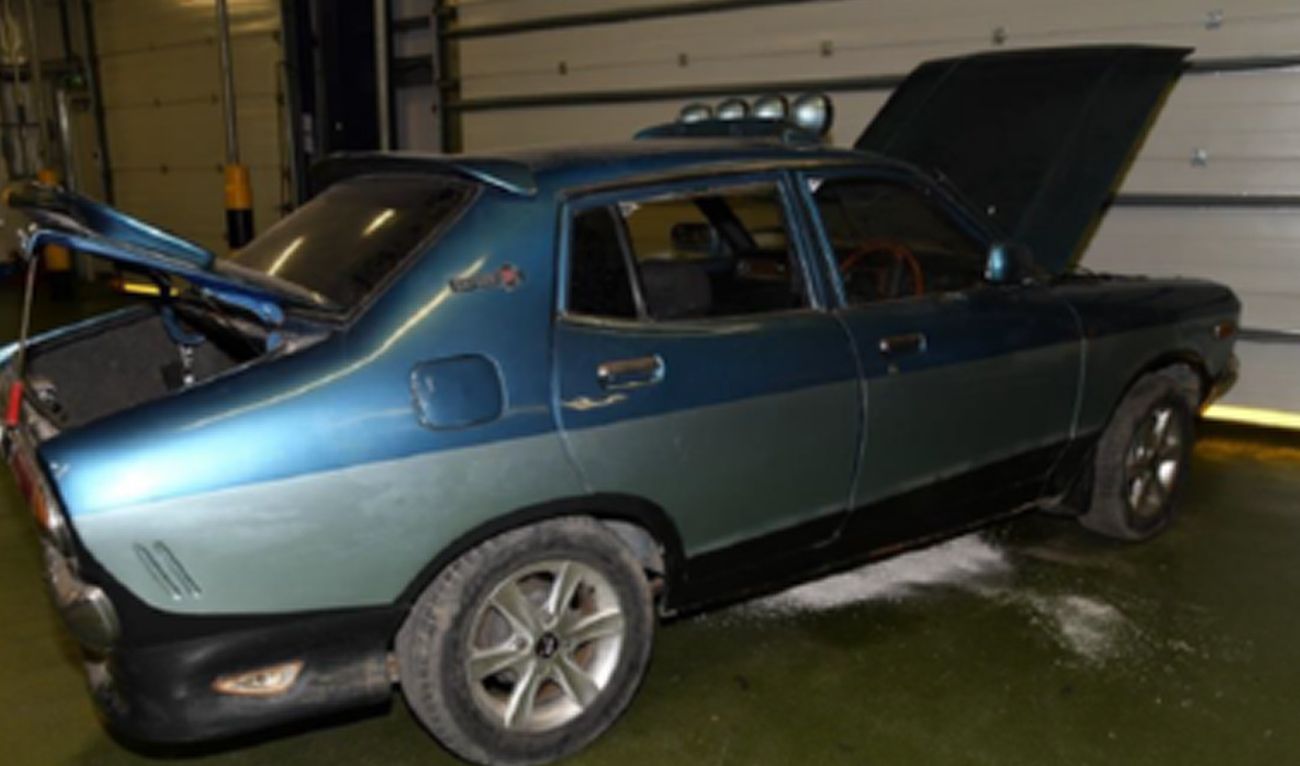 This handout photo, released by UK’s National Crime Agency on March 8, 2025, shows vehicle used in smuggling firearms discovered during a search on July 7, 2024 at London Gateway Port. (Handout/NCA)