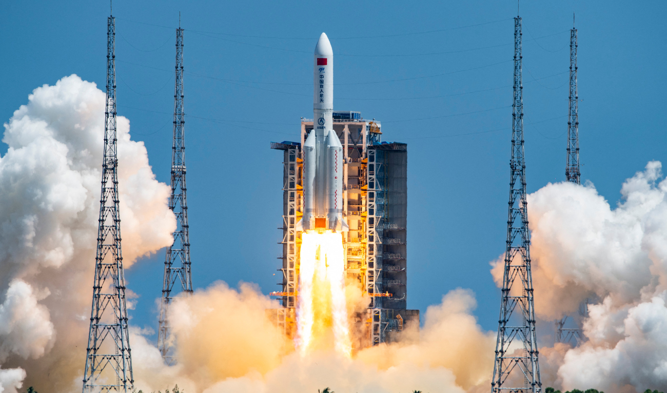 The rocket carrying China’s second module for its Tiangong space station lifts off from Wenchang spaceport in southern China on July 24, 2022. (AFP/ FILE)