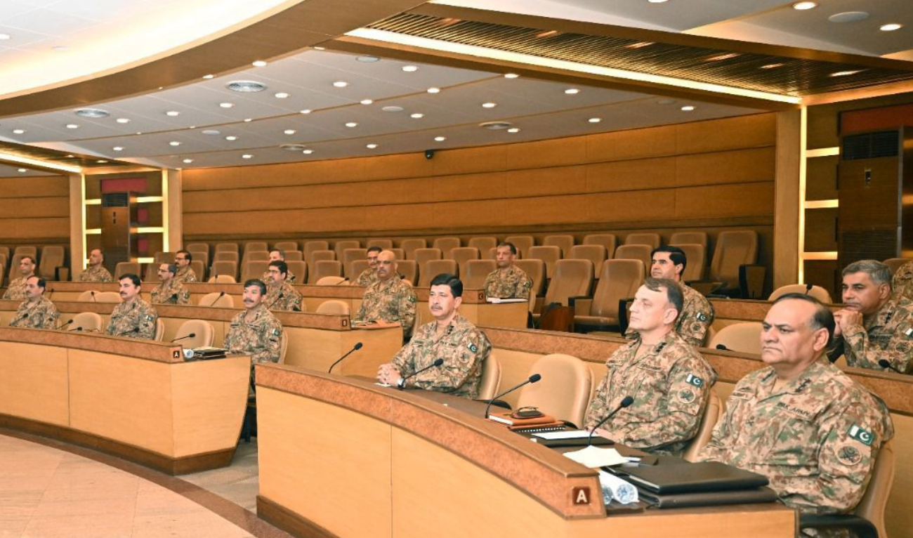 The corps commanders’ meeting Chaired by Chief of Army Staff General Asim Munir, held at the General Headquarters in Rawalpindi, on April 4, 2025. (Photo courtesy: military’s media wing)