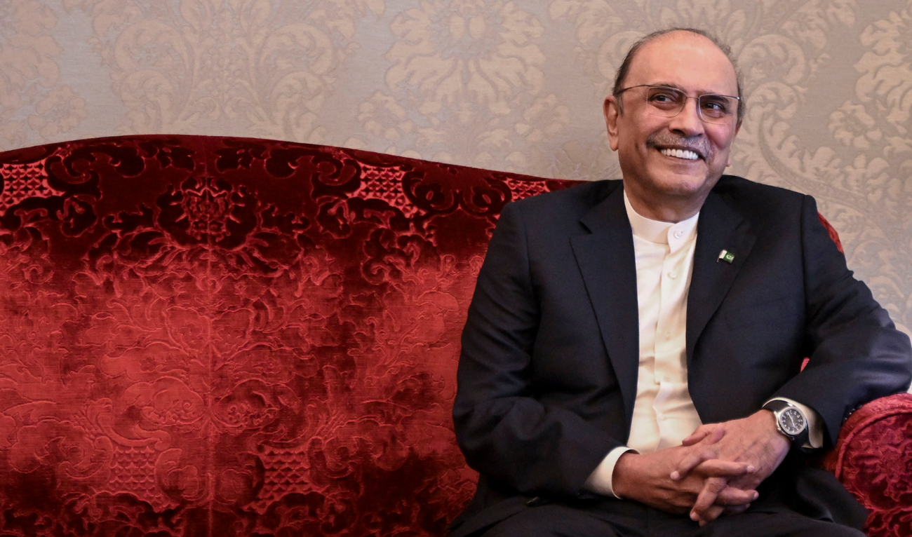 Pakistani President Asif Ali Zardari is pictured during his meeting with Portuguese President, in Lisbon on February 11, 2025. (AFP/File)