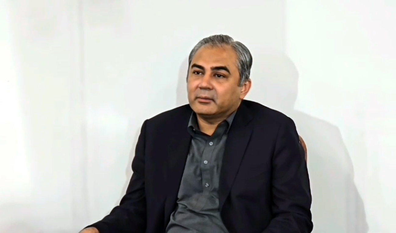 The screengrab taken from a video shows Pakistan’s Interior Minister Mohsin Naqvi attends a meeting with a delegation of foreign investors in Lahore, Pakistan, on April 27, 2025. (Screengrab/Ministry of Interior)