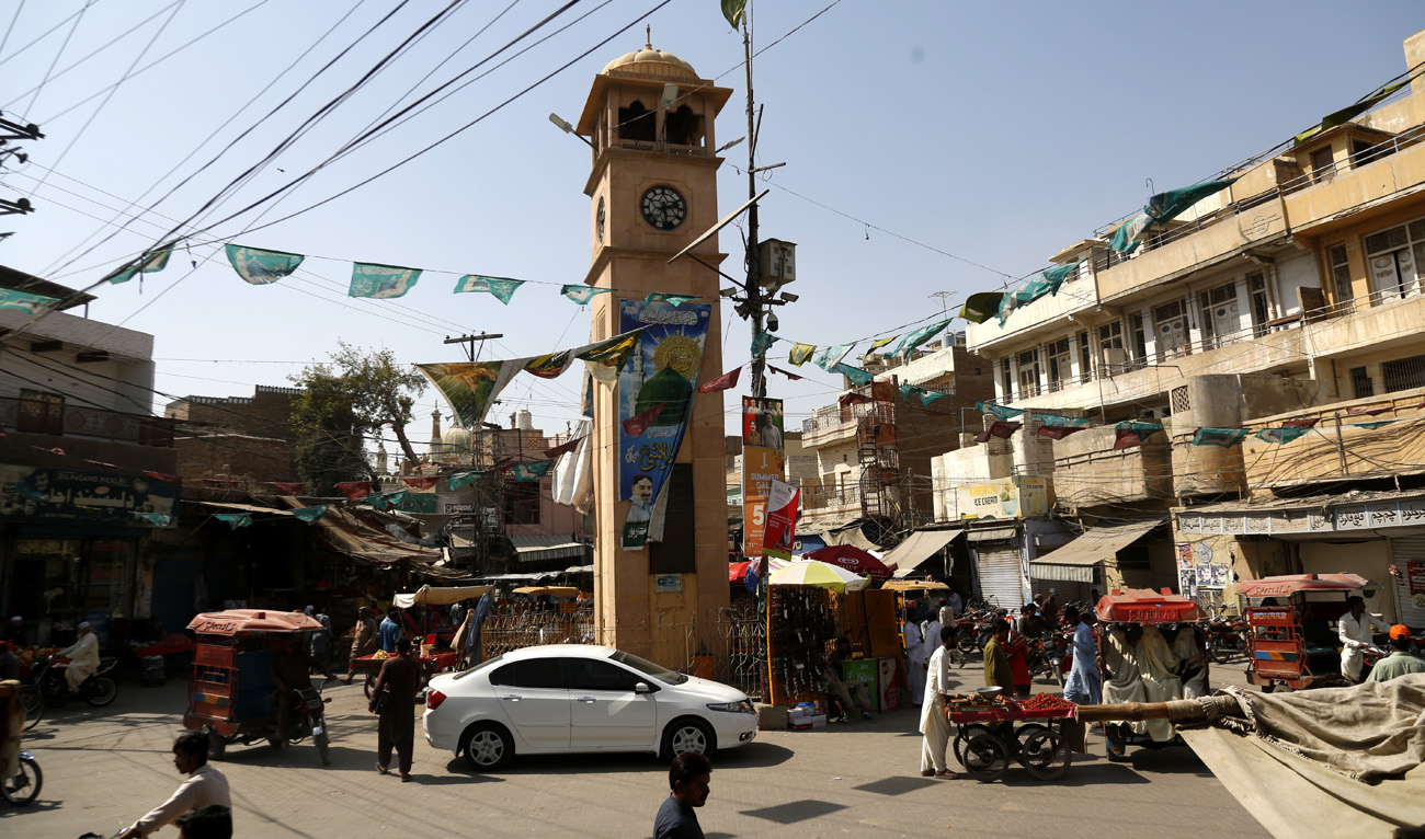 This photo, taken on March 20, 2025, shows a generic view of a local market in Shikarpur city, during Arab News special coverage. (AN Photo)