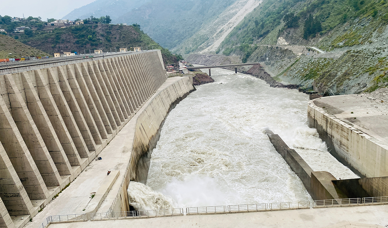 This photograph, taken on May 8, 2025, shows a general view of the Neelum-Jhelum Hydropower Project in Nosari, district Neelum of Pakistan’s Azad Kashmir region. (AN Photo)