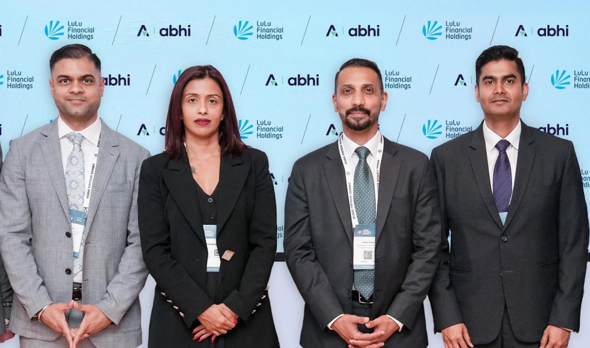 The photo shows representatives from Pakistani fintech ABHI, with leading global financial services conglomerate, LuLu Financial Holdings in UAE on May 15, 2025. (Photo courtesy: ABHI)