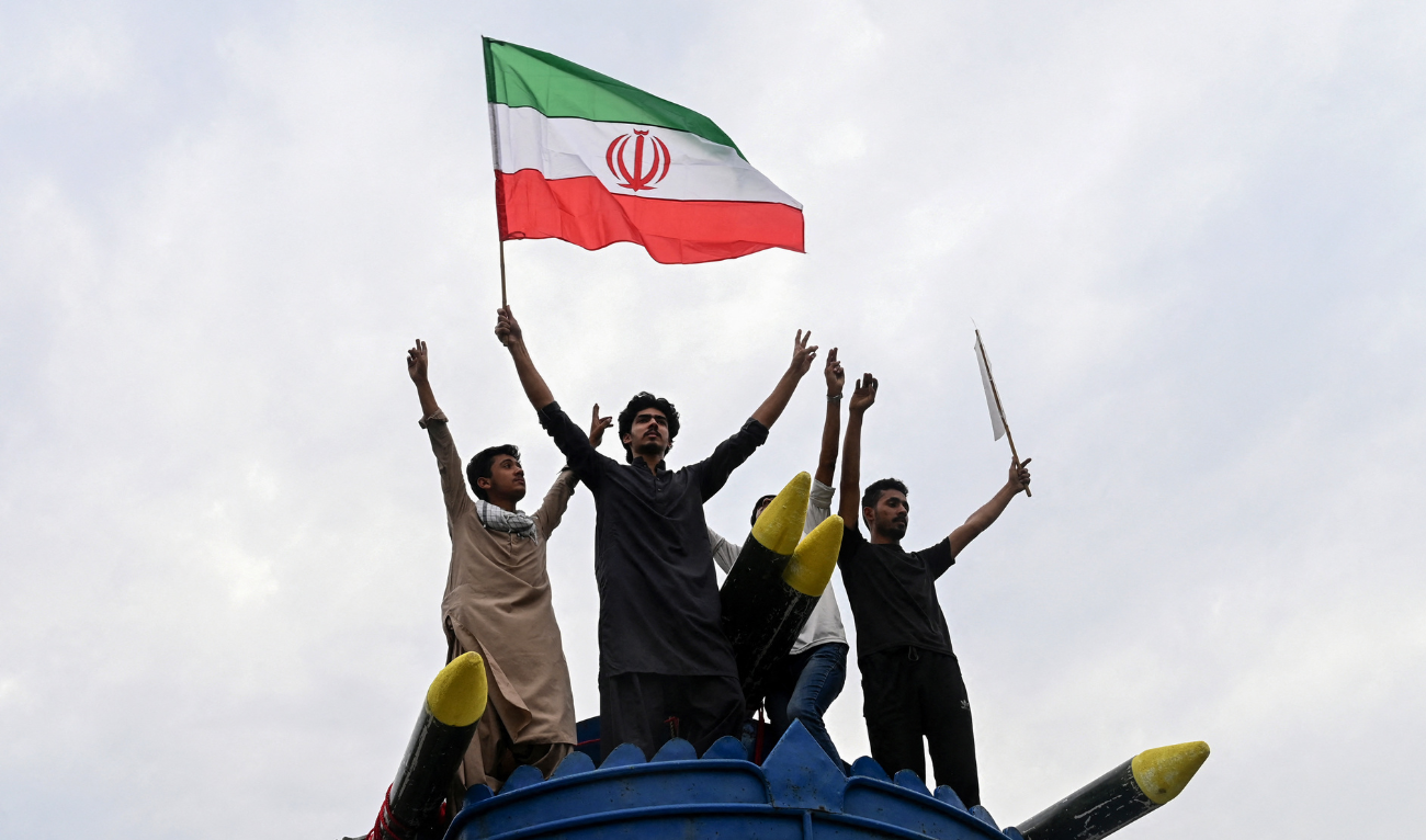 Shiite Muslims from the Imamia Students Organization participate in an anti-Israel protest in Lahore on June 15, 2025, amid the ongoing conflict between Israel and Iran. (AFP)