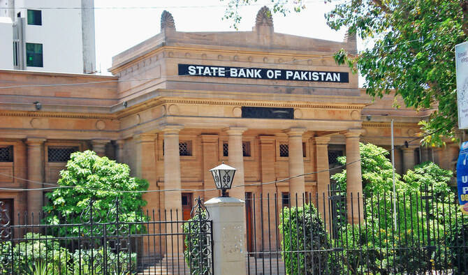This undated file photo shows premises of the State Bank of Pakistan. (Shutterstock/File)