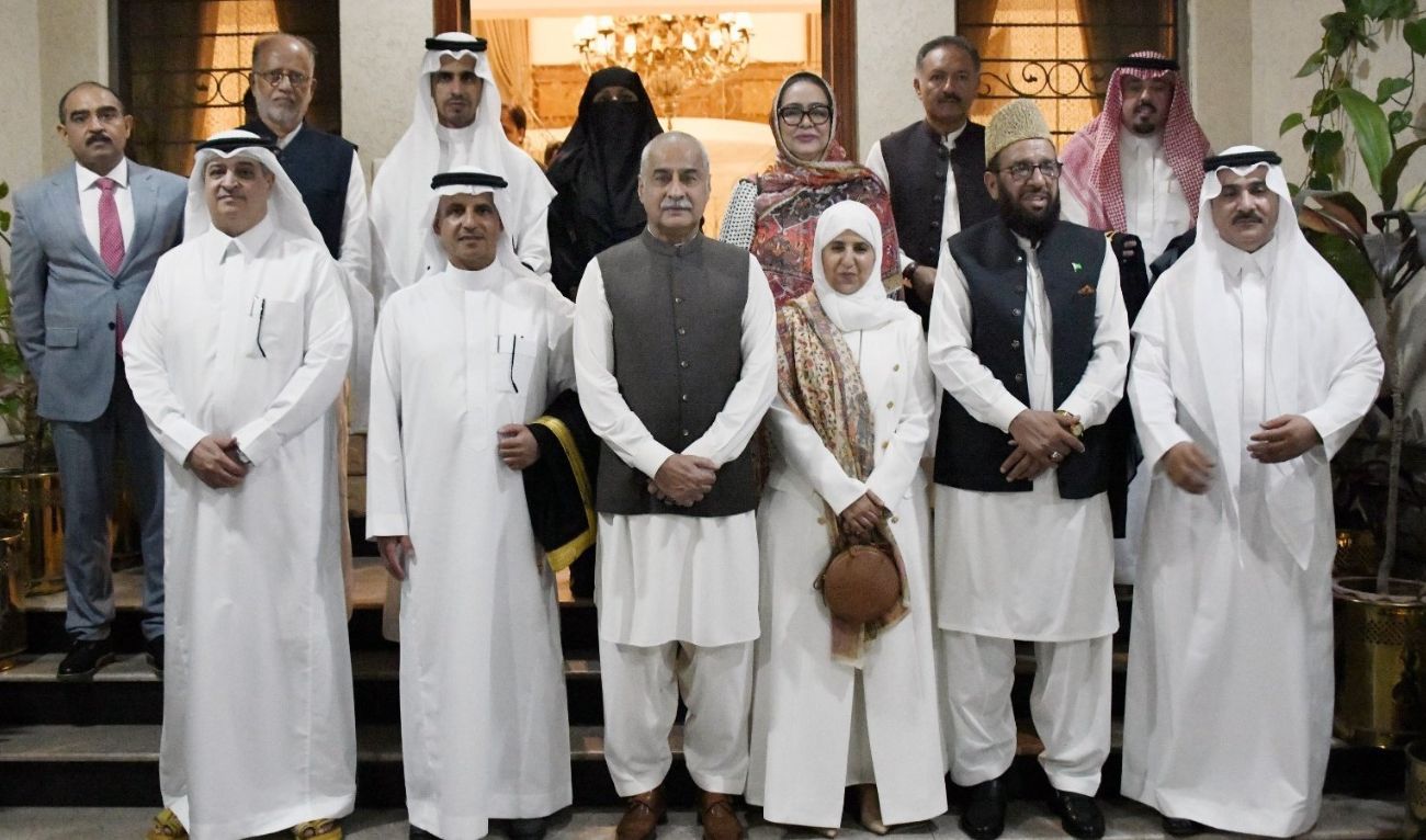 A group photo of delegation of the Saudi-Pakistan Friendship Committee of the Saudi Shura Council with the Speaker National Assembly of Pakistan, Sardar Ayaz Sadiq (center) in Islamabad, Pakistan on June 23, 2025. (@NAofPakistan/ x)
