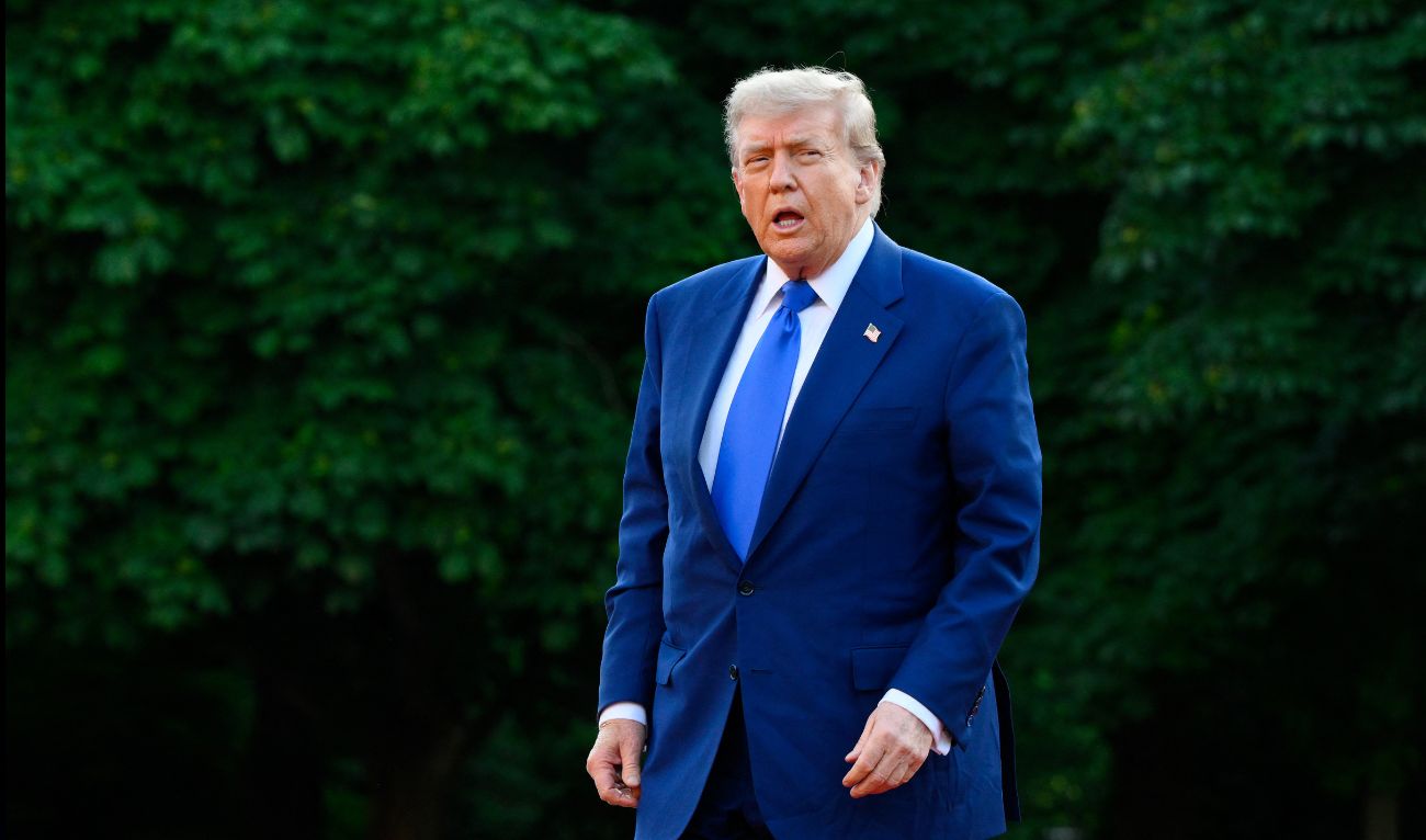 US President Donald Trump arrives for a social dinner at the 'Huis ten Bosch' Royal Palace during a North Atlantic Treaty Organization (NATO) Heads of State and Government summit in The Hague, on June 24, 2025. (AFP)