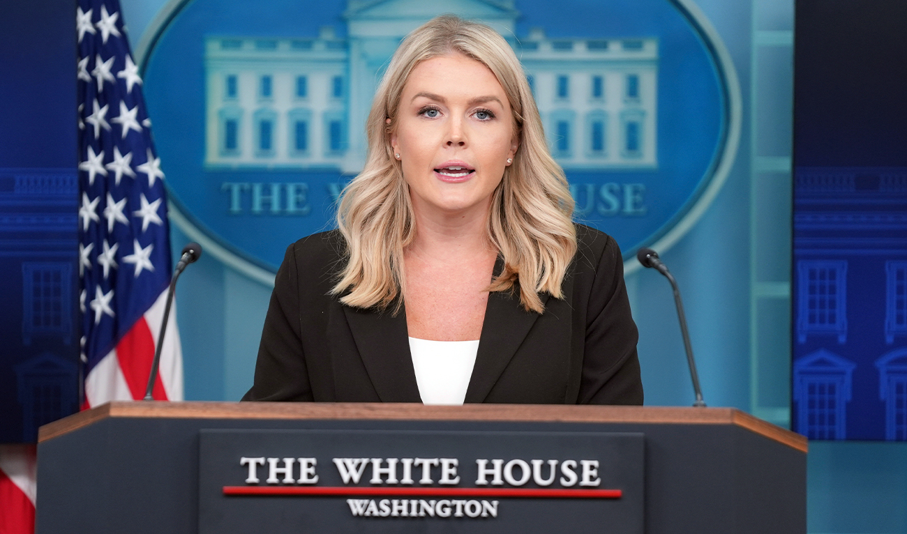 White House press secretary Karoline Leavitt speaks during a press briefing at the White House in Washington, on July 7, 2025. (AP)