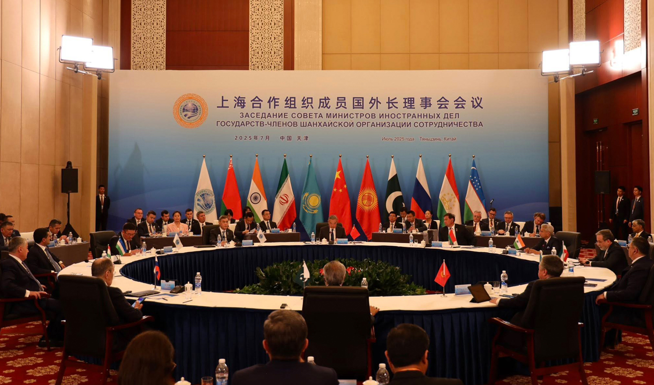 This handout photo shows the Shanghai Cooperation Organization Foreign Ministers meeting in Tianjin, China on July 15, 2025. (Handout/SCO)