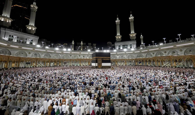 Pilgrims offer prayers around the Holy Kaaba in Makkah, Saudi Arabia on June 7, 2025. (SPA)