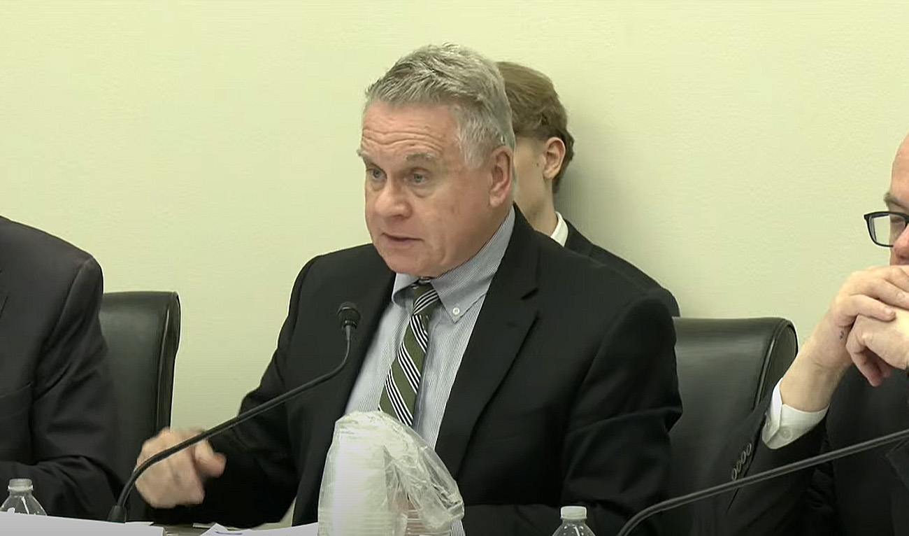 Screengrab of US lawmaker, Chris Smith, Co-Chairman of the Tom Lantos Human Rights Commission speaking during a congressional hearing in Washington, US, on “political repression” in Pakistan. (Tom Lantos Human Rights Commission/YouTube)