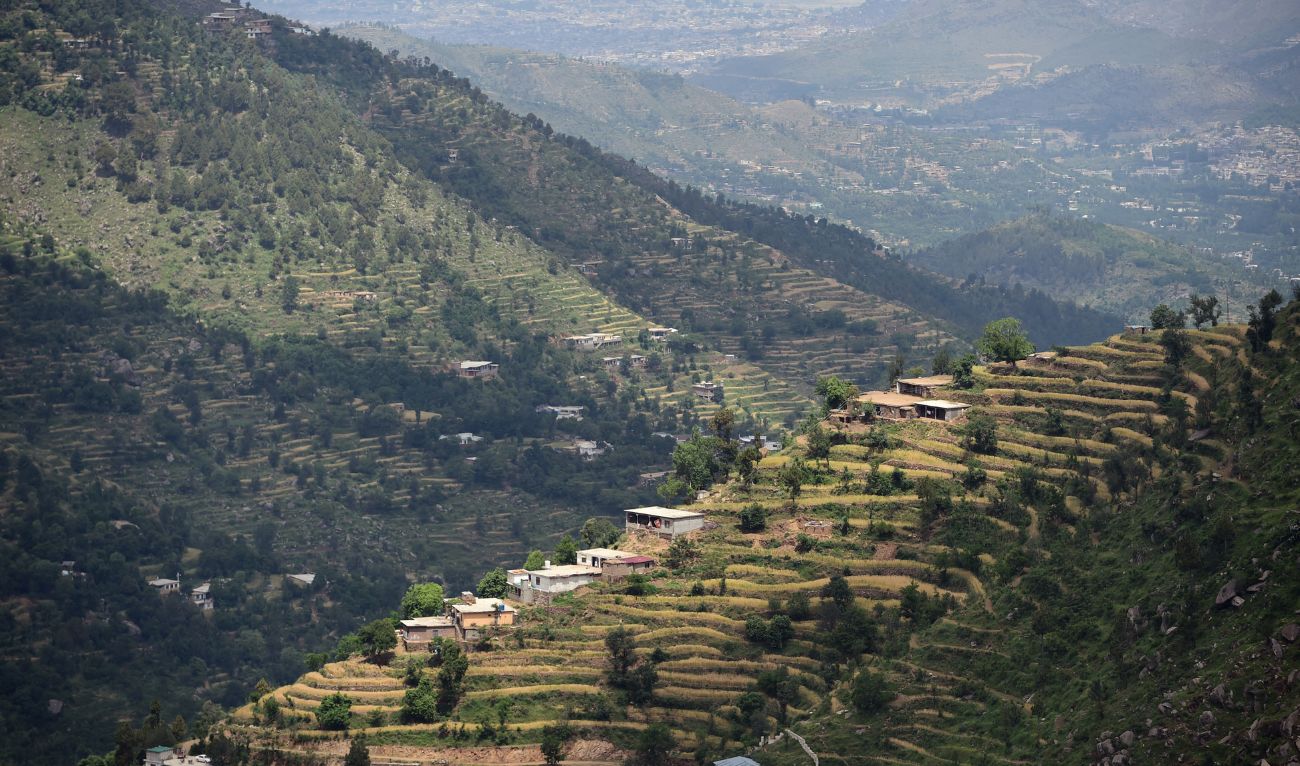 In this picture taken on May 18, 2018, shows houses in a forest area of the Swat valley of Khyber Pakhtunkhwa in northwest Pakistan. (AFP/ file)