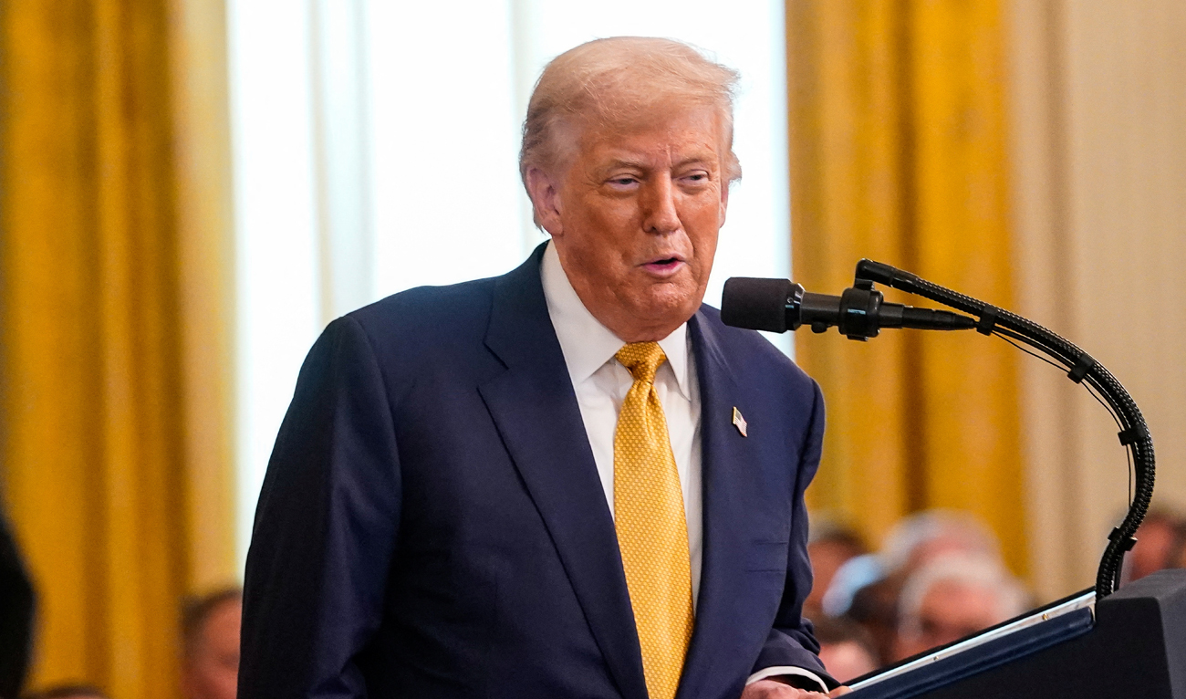 US President Donald Trump speaks in the East Room at the White House in Washington, D.C., US on July 16, 2025. (REUTERS)