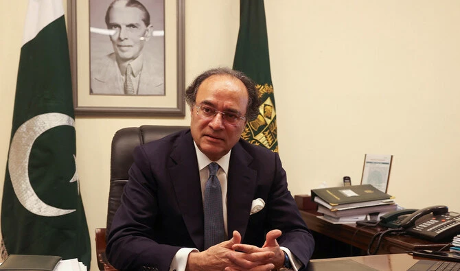 Pakistan’s Finance Minister Muhammad Aurangzeb speaks during an interview at his office in Islamabad, Pakistan on July 19, 2024. (Reuters/File)