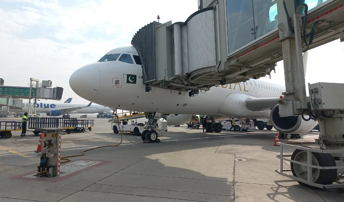 This file photo, released on January 1, 2025, shows Pakistani aircraft park at the Islamabad International Airport in Islamabad. (Photo courtesy: CAA/File)