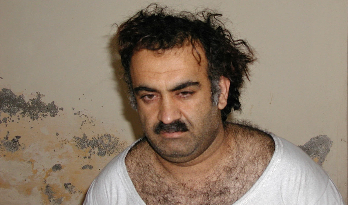 Khalid Sheikh Mohammed, the alleged Sept. 11 mastermind, is seen shortly after his capture during a raid in Pakistan on March 1, 2003. (AP/File)