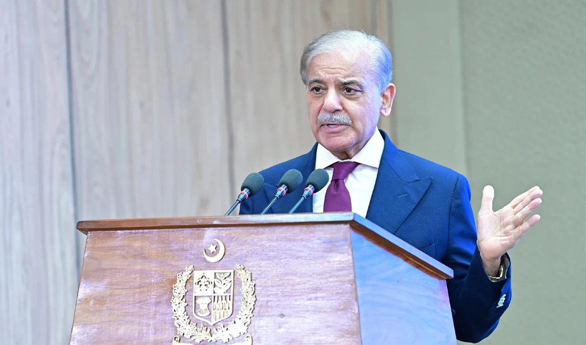 Pakistan Prime Minister Shehbaz Sharif speaks during an event in Islamabad on June 29, 2025. (PID/File)