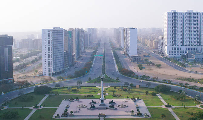 This file photo, posted on July 26, 2025, shows the private integrated township developed by Pakistan’s largest real estate company, Bahria Town, in Karachi. (Photo courtesy: Facebook/Bahria Town/File)