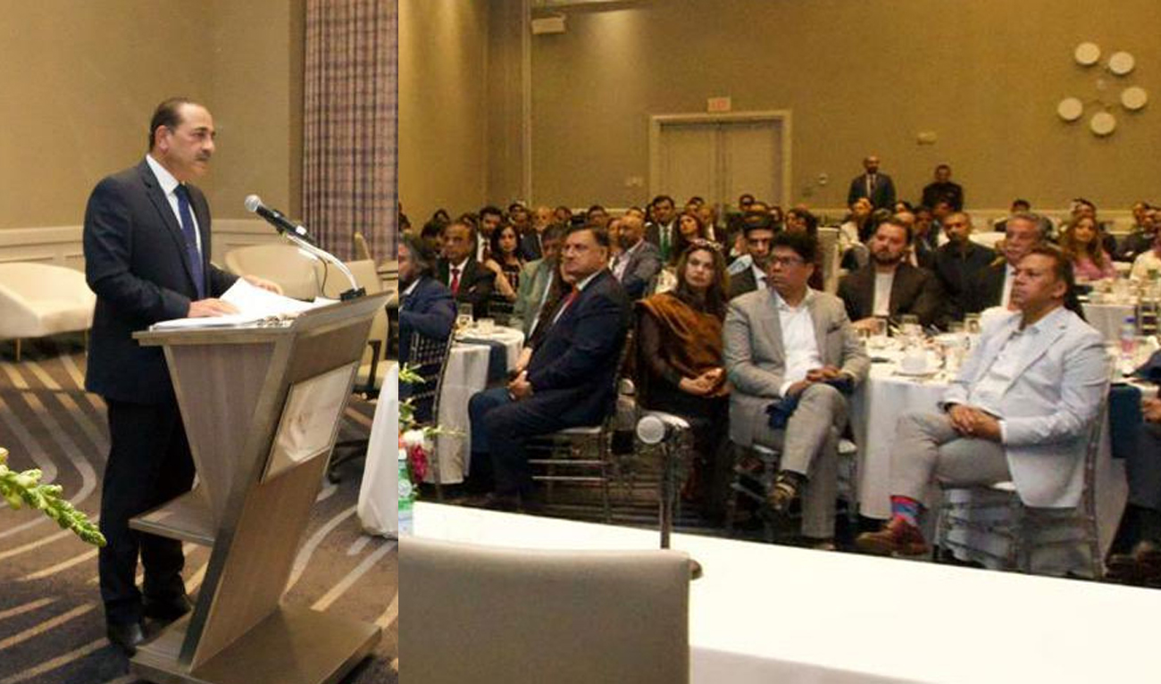 Pakistan Army Chief Field Marshal Asim Munir addresses a group of overseas Pakistanis in the US on August 10, 2025. (Radio Pakistan)