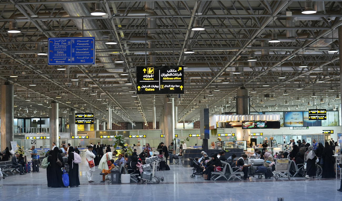 This handout photo, released on August 26, 2025, shows passanger waiting to board their flights at the Al Najaf International Airport in Najaf, Iraq. (Handout/Najaf Airport/File)