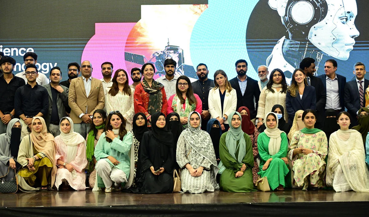 Pakistan’s Information Technology and Telecommunication Minister Shaza Fatima Khawaja attends launch of TikTok STEM feed in Islamabad, Pakistan, on August 4, 2025. (PID)