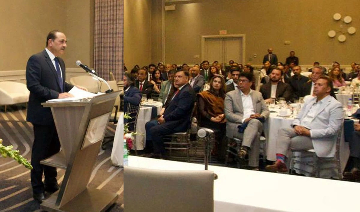 Pakistan Army Chief Field Marshal Asim Munir addresses a group of overseas Pakistanis in the US on August 10, 2025. (Radio Pakistan)