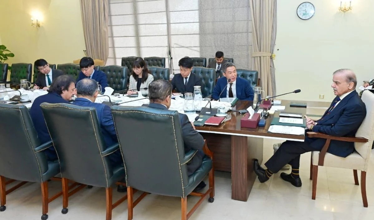 Prime Minister Shehbaz Sharif meeting with Japanese investors in Islamabad, Pakistan, on August 27, 2025. (PMO)