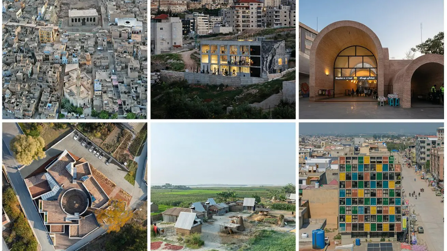 This handout photo shows six of the seven winning projects of the 2025 Aga Khan Architecture Award. (Handout/AKDN)