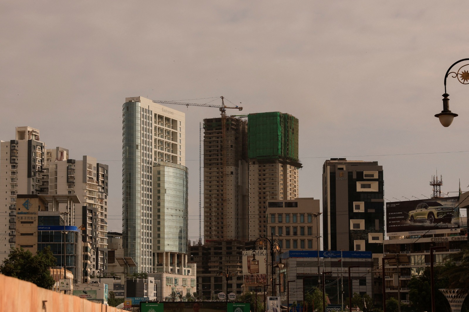 View of business offices and under construction residential apartments in Karachi, Pakistan on September 23, 2025. (REUTERS)