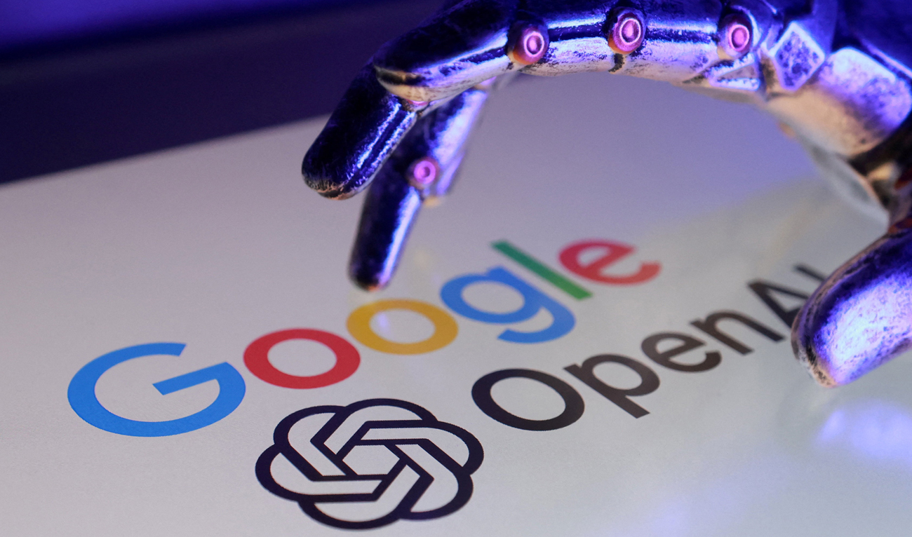 Open AI and Google logos are seen in this illustration taken on September 12, 2025. (REUTERS/File)