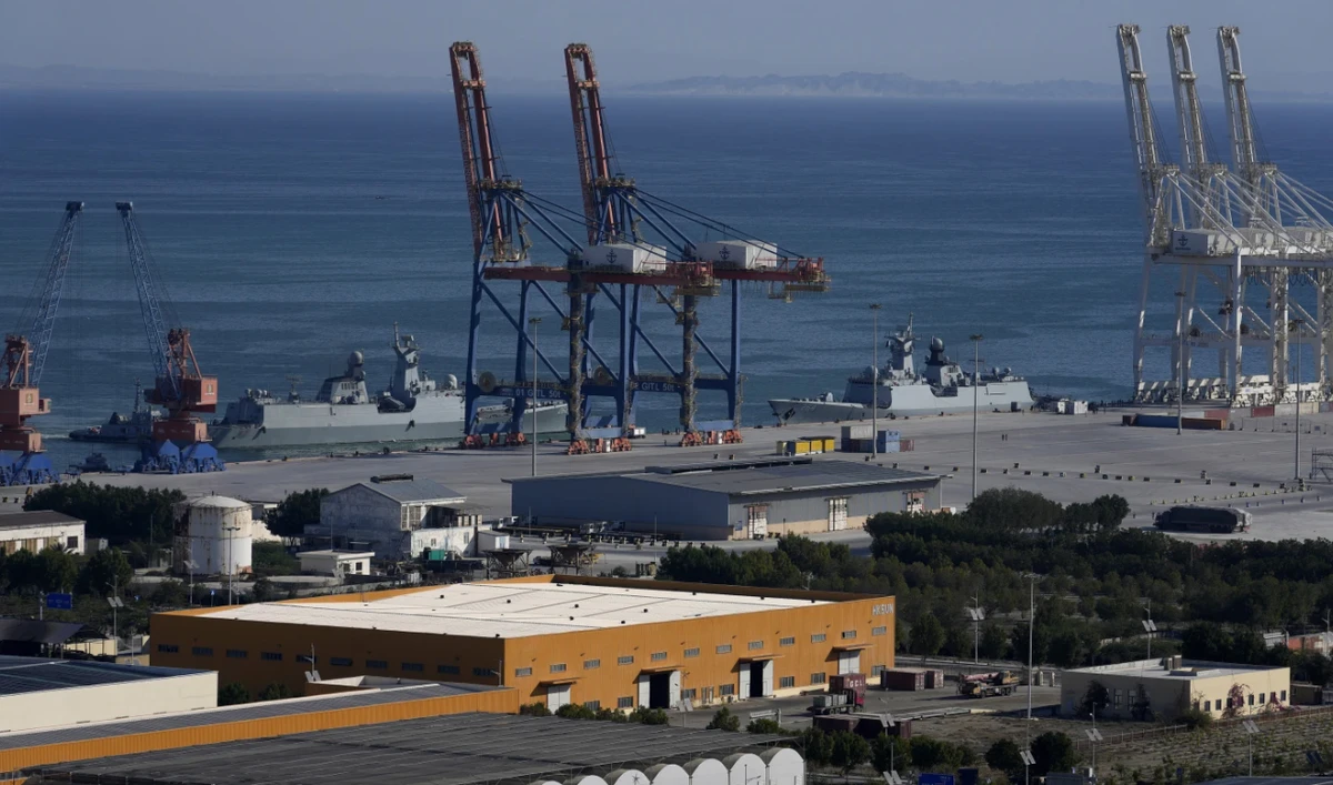 Pakistan Navy ships berth at Gwadar port in the coastal city of Gwadar, Balochistan on January 15, 2025. (AP/File)