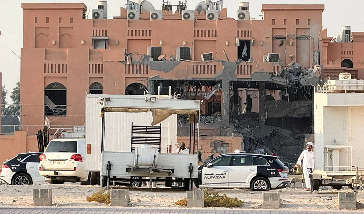 A damaged building, following an Israeli attack on Hamas leaders, according to an Israeli official, in Doha, Qatar on September 9, 2025. (REUTERS)