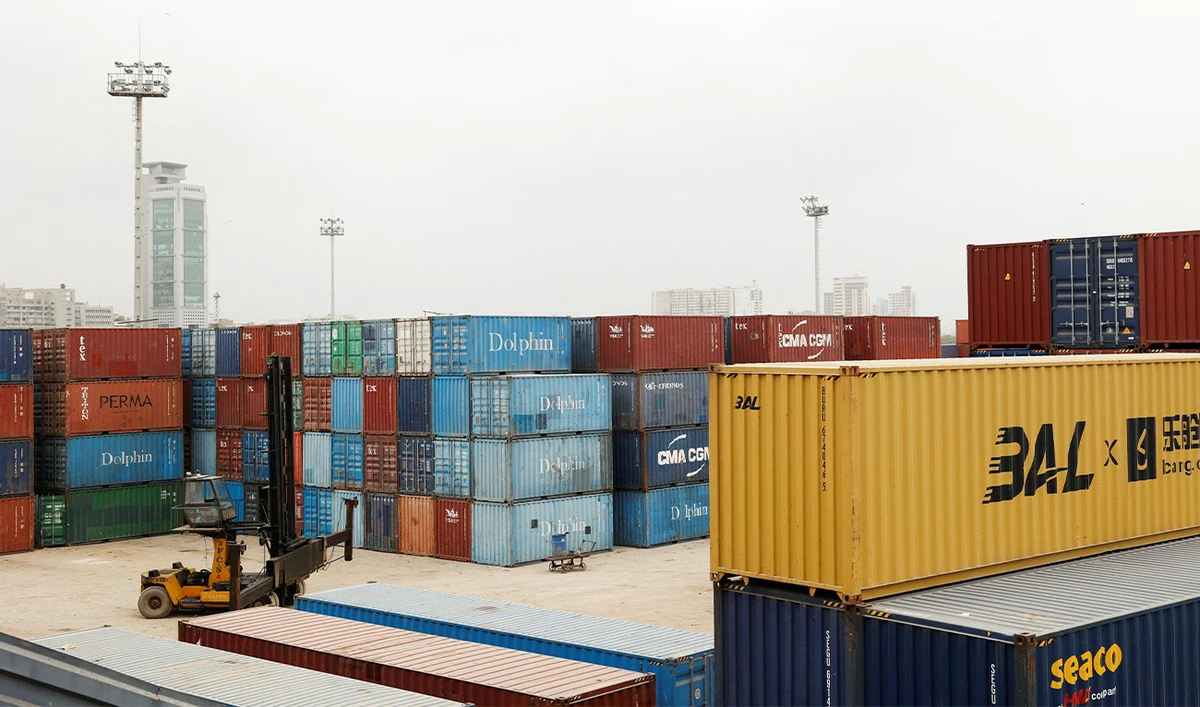 A view of shipping containers at a warehouse yard near the port area in Karachi, Pakistan, on July 31, 2025. (REUTERS/File)