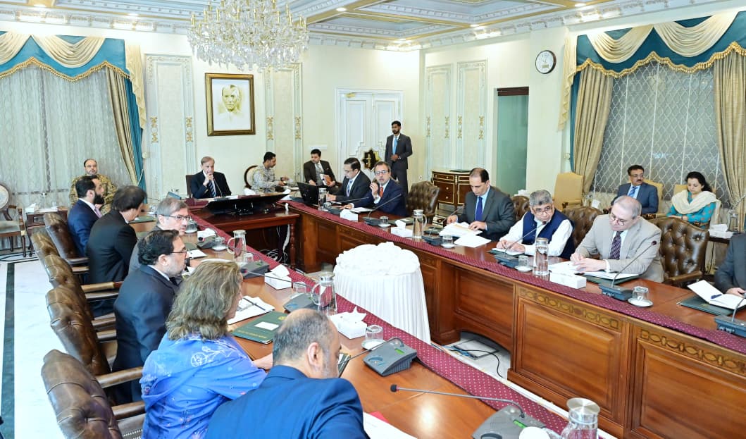 Pakistan Prime Minister Shehbaz Sharif presides over a meeting on reforms in power sector, in Islamabad on October 20, 2025. (Handout/PMO)