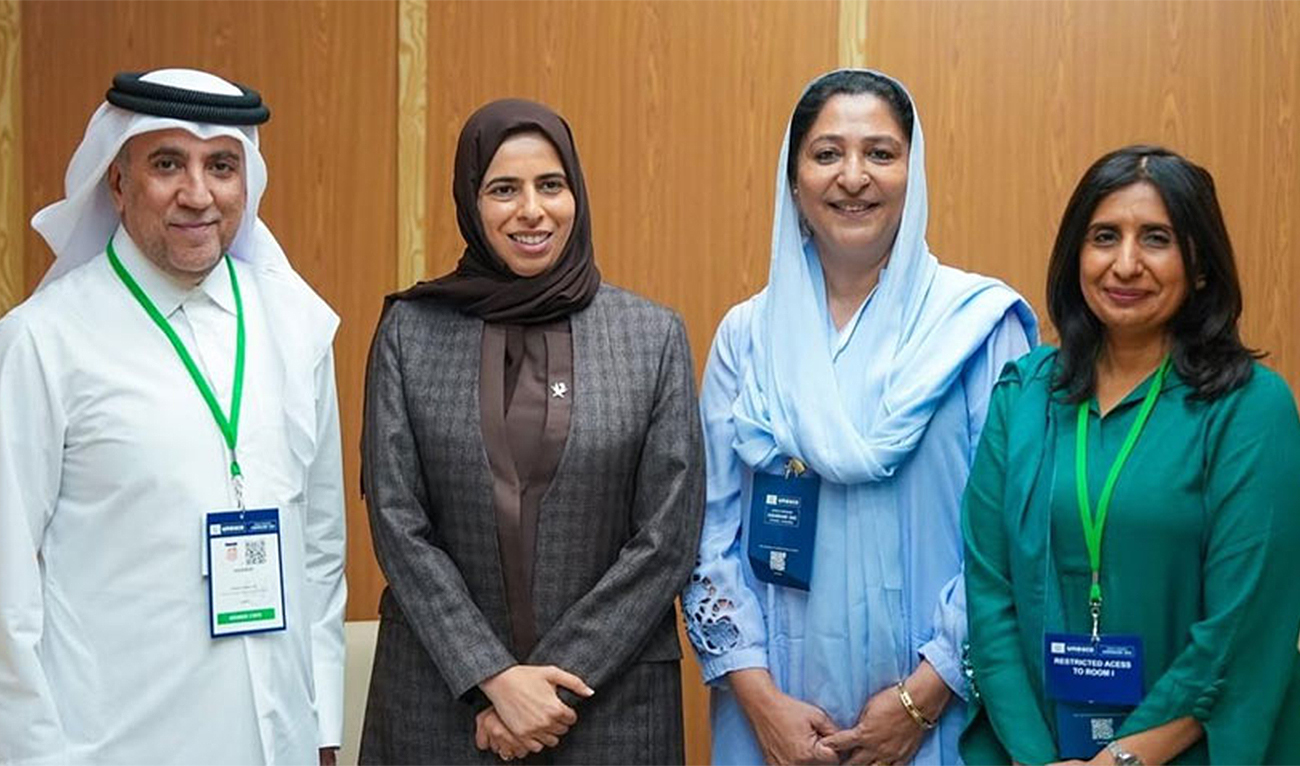 Pakistan’s State Minister for Education Wajiha Qamar and Qatar’s Education Minister Lolwah bint Rashid bin Mohammed Al Khater meets on the sidelines of UNESCO’s 43rd General Conference session in Samarkand on November 1, 2025. (PID)