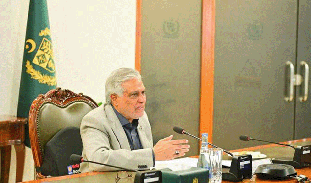 Deputy Prime Minister and Foreign Minister, Ishaq Dar chairs a committee meeting to review progress on the special package for Overseas Pakistanis, on September 12, 2025. (Foreign Office)