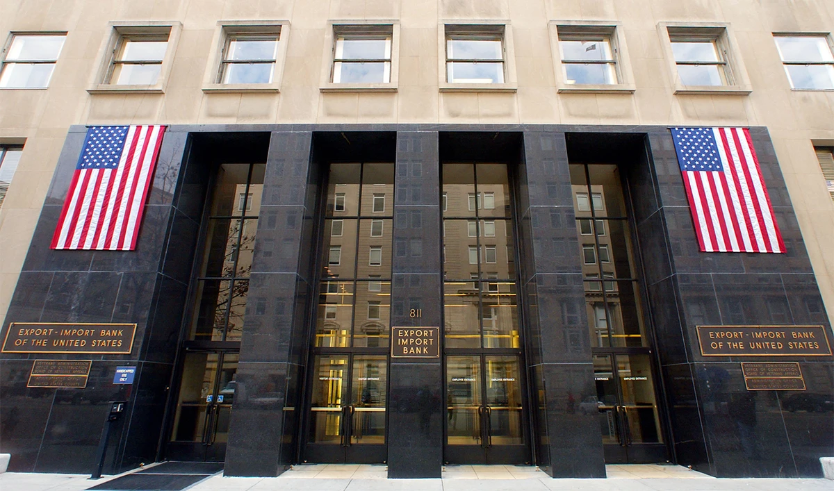 A generic photo of the Washinton, DC, building that houses the Export-Import Bank, the Veterans Affairs Office of Construction, Board of Veterans Appeals, and the Administrative Office of the US Courts (Vermont and I Sts) 29 March 2002. (AFP/File)