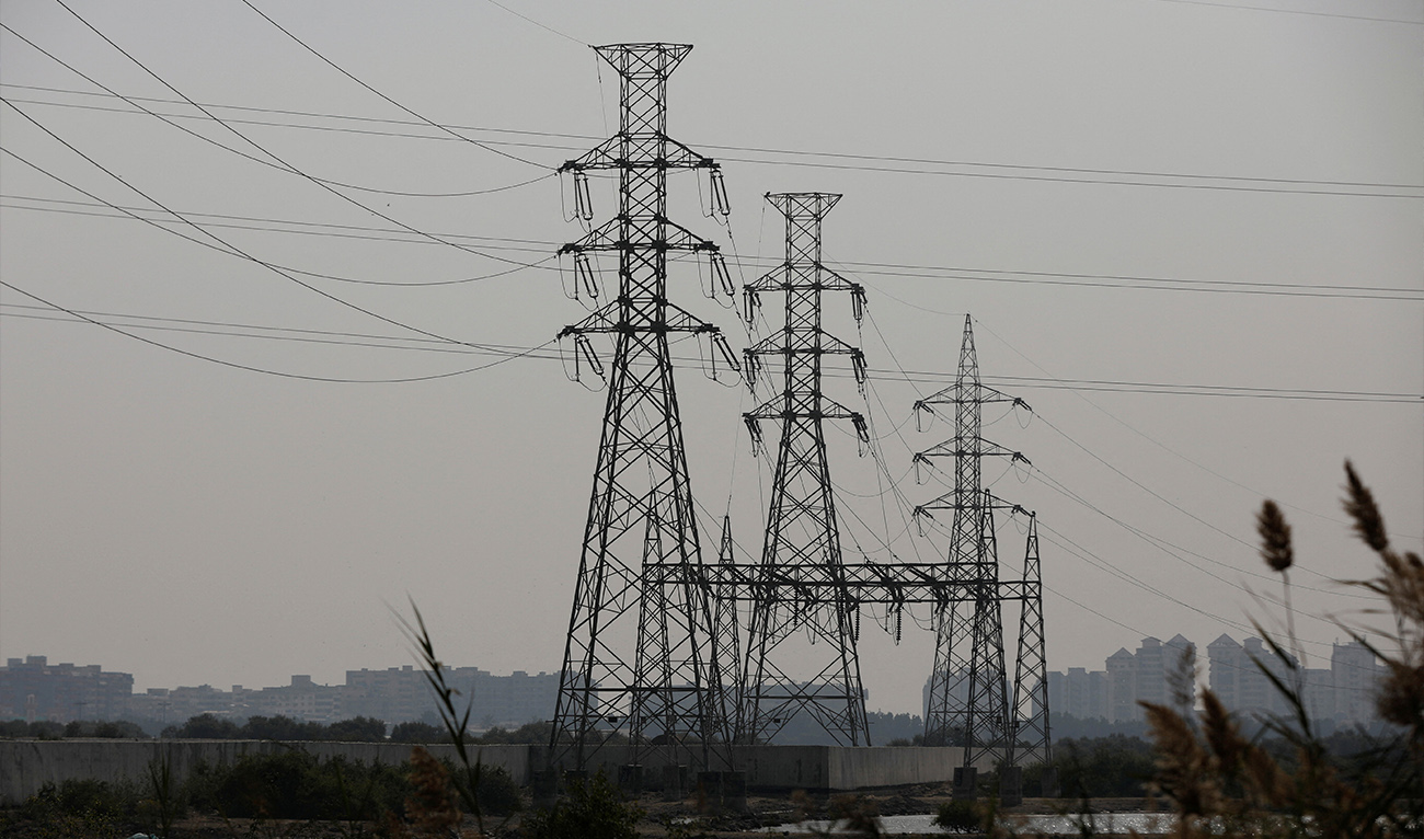 This file photo, taken on January 24, 2023, shows a power transmission tower in Karachi. (REUTERS/File)