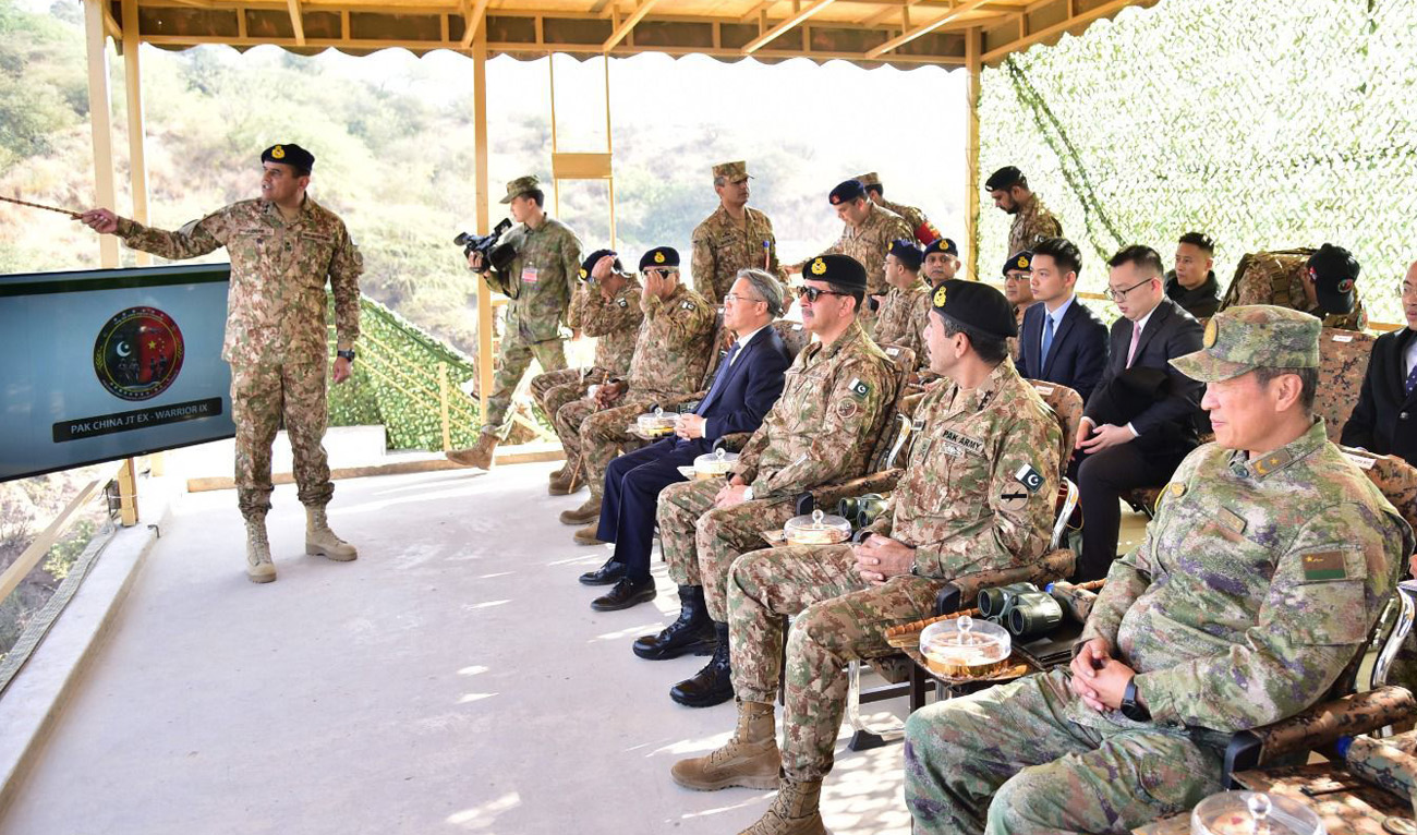 In this handout photo, released by Pakistan’s Inter-Services Public Relations on December 11, 2025, shows Pakistani and Chinese officials during joint counterterrorism drills at the National Counter Terrorism Center (NCTC) in Pabbi, Khyber Pakhtunkhwa. (Handout/ISPR)