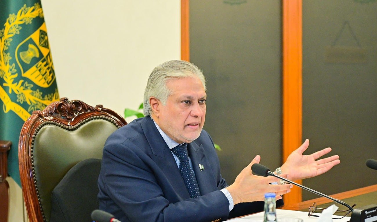 Deputy Prime Minister and Foreign Minister Ishaq Dar chairs a meeting at the Ministry of Foreign Affairs in Islamabad, Pakistan, on December 8, 2025. (MOFA/File)