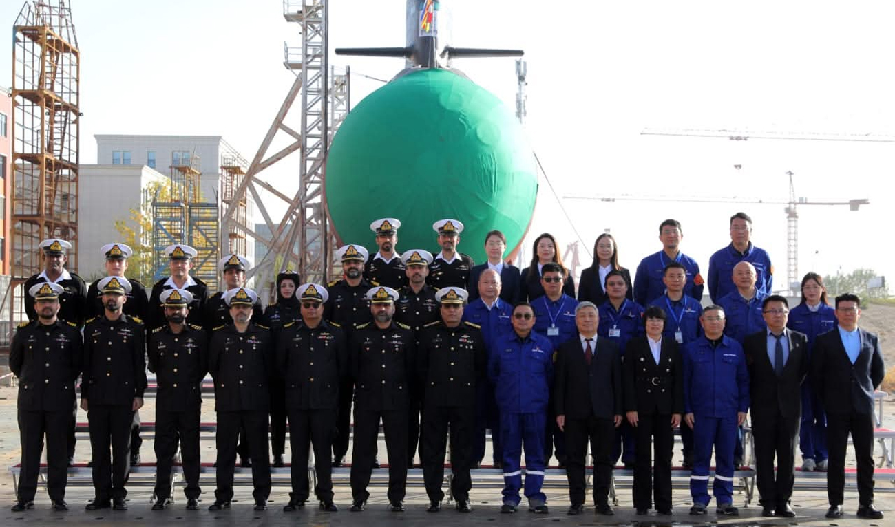 Pakistan Navy and China Shipyard officials during the launching ceremony of 4th Hangor-class submarine PNS — Ghazi at a Chinese shipyard in Wuhan, China, on December 17, 2025. (Pakistan Navy)